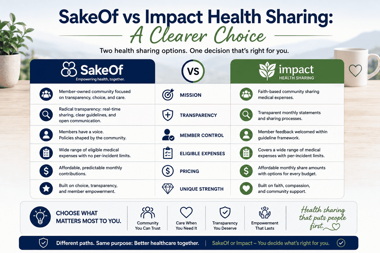 SakeOf vs Impact Health Sharing: A Clearer Choice